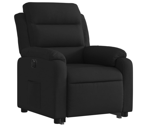 Sillón eléctrico reclinable elevable de tela negro