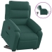 Sillón eléctrico reclinable elevable de tela verde oscuro