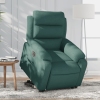 Sillón eléctrico reclinable elevable de tela verde oscuro