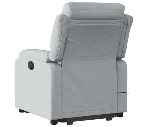 Sillón de masaje eléctrico reclinable elevable tela gris claro