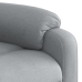 Sillón de masaje eléctrico reclinable elevable tela gris claro