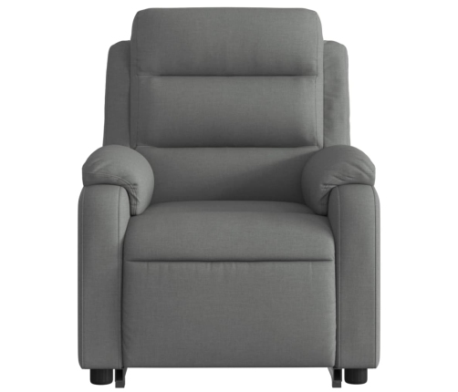 Sillón de masaje eléctrico reclinable elevable tela gris oscuro