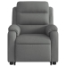 Sillón de masaje eléctrico reclinable elevable tela gris oscuro