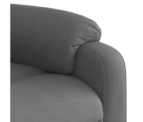 Sillón de masaje eléctrico reclinable elevable tela gris oscuro