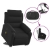 Sillón de masaje eléctrico reclinable elevable tela negro