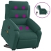 Sillón masaje eléctrico reclinable elevable tela verde oscuro