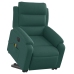 Sillón masaje eléctrico reclinable elevable tela verde oscuro