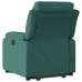 Sillón masaje eléctrico reclinable elevable tela verde oscuro