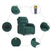 Sillón masaje eléctrico reclinable elevable tela verde oscuro