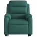 Sillón masaje eléctrico reclinable elevable tela verde oscuro