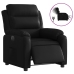 Sillón reclinable eléctrico de cuero sintético negro