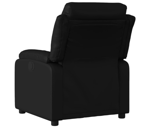 Sillón reclinable eléctrico de cuero sintético negro