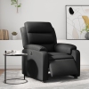 Sillón reclinable eléctrico de cuero sintético negro