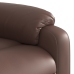 Sillón reclinable eléctrico de cuero sintético marrón