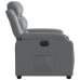 Sillón reclinable eléctrico de cuero sintético gris