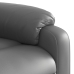 Sillón reclinable eléctrico de cuero sintético gris