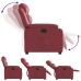 Sillón reclinable eléctrico de cuero sintético rojo tinto