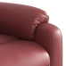 Sillón reclinable eléctrico de cuero sintético rojo tinto