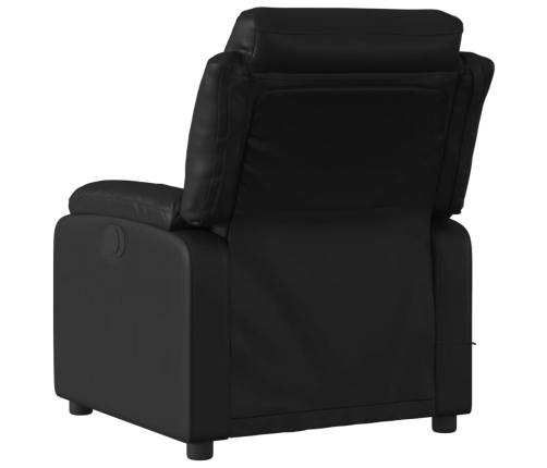 Sillón de masaje reclinable eléctrico cuero sintético negro