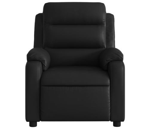 Sillón de masaje reclinable eléctrico cuero sintético negro