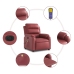 Sillón masaje reclinable eléctrico cuero sintético rojo tinto