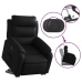 Sillón reclinable elevable cuero artificial negro