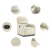 Sillón reclinable elevable cuero artificial color crema