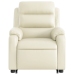 Sillón reclinable elevable cuero artificial color crema