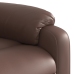 Sillón reclinable elevable cuero sintético marrón