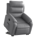 Sillón reclinable elevable cuero artificial gris