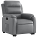 Sillón reclinable elevable cuero artificial gris