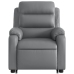 Sillón reclinable elevable cuero artificial gris