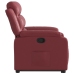 Sillón reclinable elevable cuero artificial rojo tinto