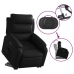 Sillón reclinable y elevable eléctrico cuero sintético negro