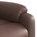 Sillón reclinable elevable eléctrico de cuero sintético marrón