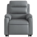 Sillón reclinable elevable eléctrico de cuero sintético gris