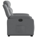 Sillón reclinable elevable eléctrico de cuero sintético gris