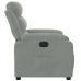 Sillón reclinable eléctrico de terciopelo gris claro