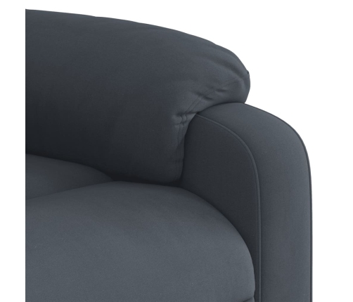 Sillón reclinable eléctrico de terciopelo gris oscuro