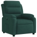 Sillón reclinable eléctrico de terciopelo verde oscuro