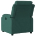 Sillón reclinable eléctrico de terciopelo verde oscuro