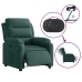 Sillón reclinable eléctrico de terciopelo verde oscuro