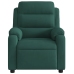 Sillón reclinable eléctrico de terciopelo verde oscuro