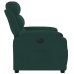 Sillón reclinable eléctrico de terciopelo verde oscuro