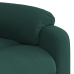 Sillón reclinable eléctrico de terciopelo verde oscuro