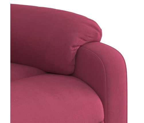 Sillón reclinable eléctrico de terciopelo rojo tinto