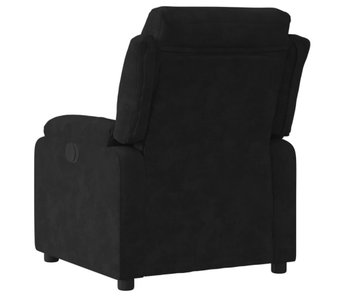 Sillón reclinable eléctrico de terciopelo negro