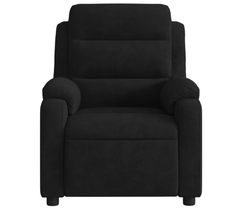 Sillón reclinable eléctrico de terciopelo negro