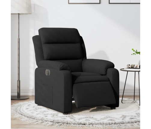 Sillón reclinable eléctrico de terciopelo negro