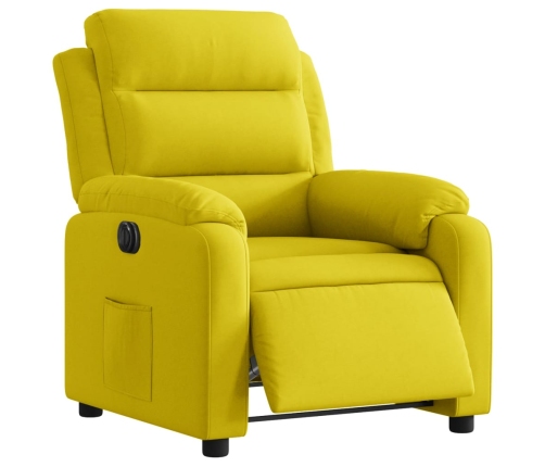 Sillón reclinable eléctrico de terciopelo amarillo